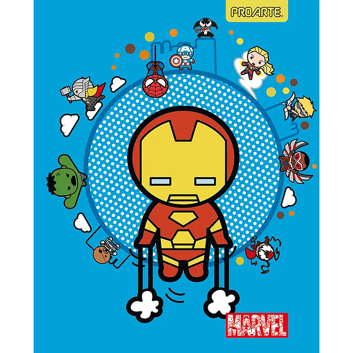 Pack 10 Cuadernos Universitarios Proarte 100hjs. Marvel Kawai 6