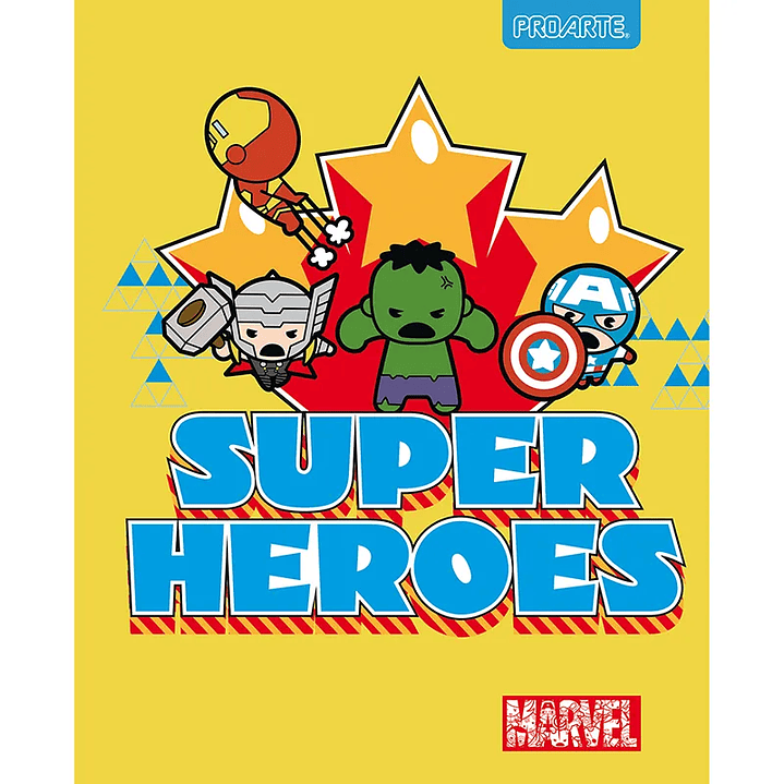 Pack 10 Cuadernos Universitarios Proarte 100hjs. Marvel Kawai 7