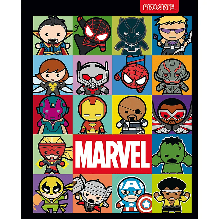 Pack 10 Cuadernos Universitarios Proarte 100hjs. Marvel Kawai 13