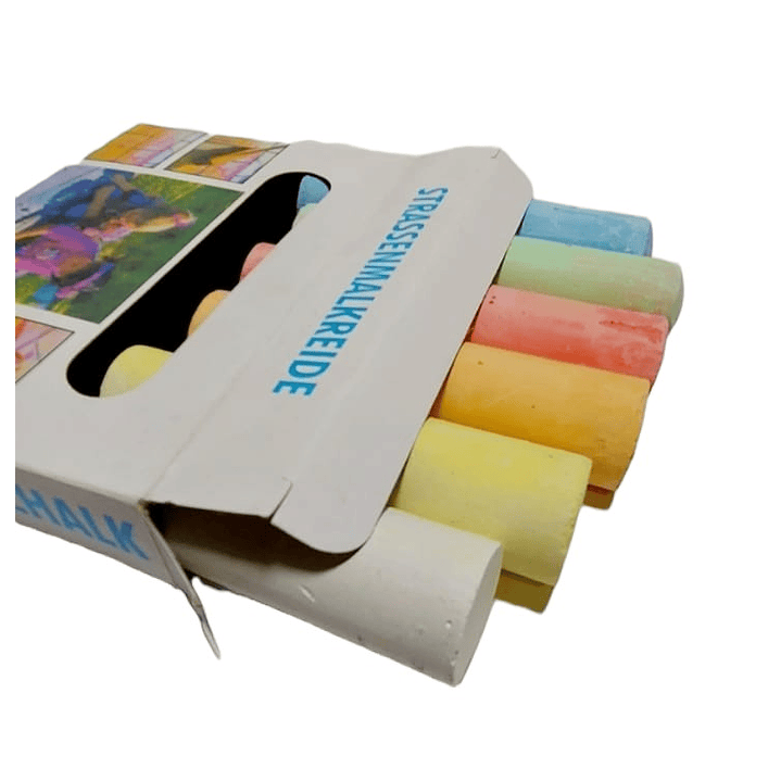 Caja Tiza Jumbo 6 Colores Chalk 2