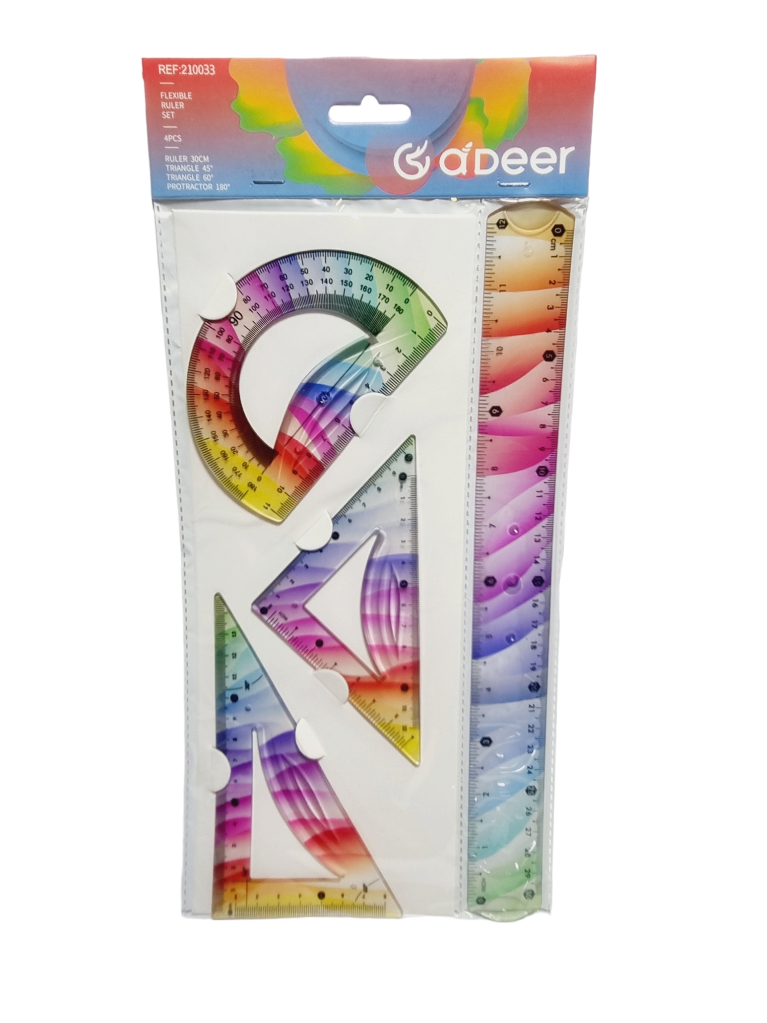 Set Reglas Flexibles Multicolor.