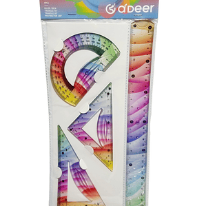 Set Reglas Flexibles Multicolor.