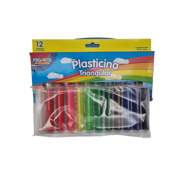 Plasticina Triangular Proarte 12 Colores 2