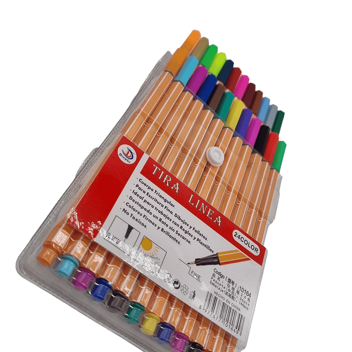 Tira Lineas 24 Colores DingLi 2