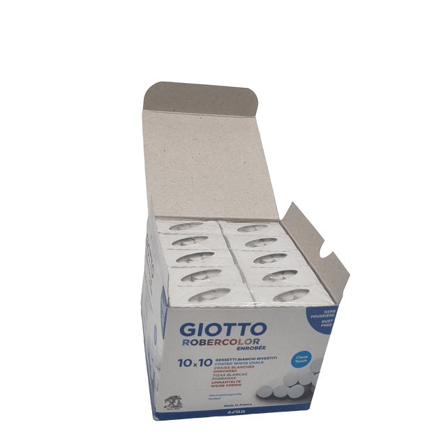 Caja 100 Tizas Blancas Giotto