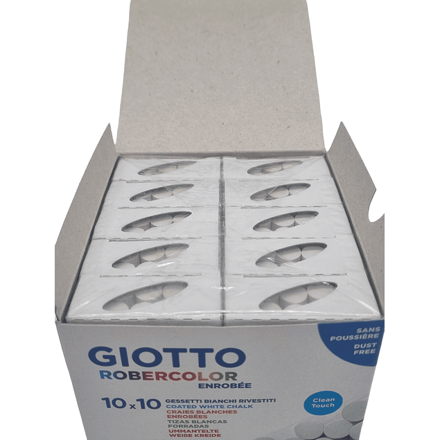 Caja 100 Tizas Blancas Giotto