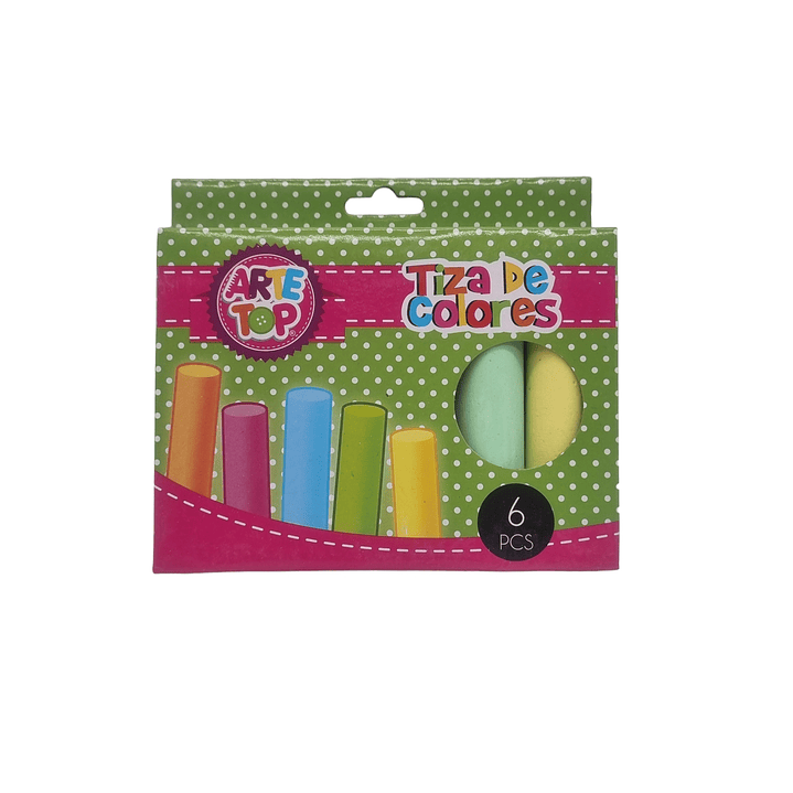 Caja Tiza Jumbo 6 Colores Arte top 1