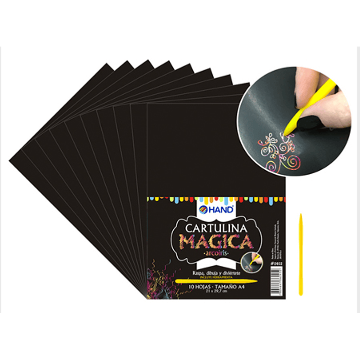 Cartulina Magica Arcoiris - Raspa y dibuja. 1