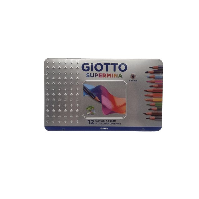 Giotto Supermina 12 Colores Estuche metalico