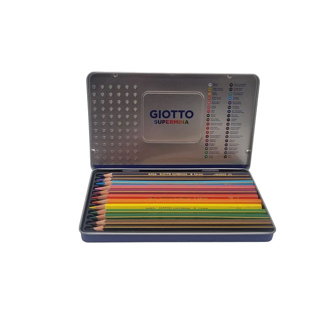 Giotto Supermina 239004 Matita Colorata Giallo Scuro 04 - Colore Vivace E Morbido Per Scuola E Disegno