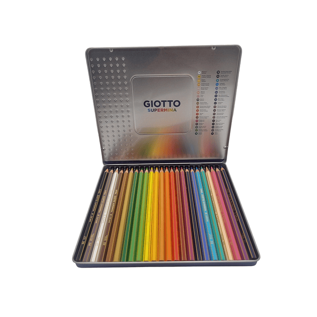 Giotto Supermina 24 Colores Estuche metalico