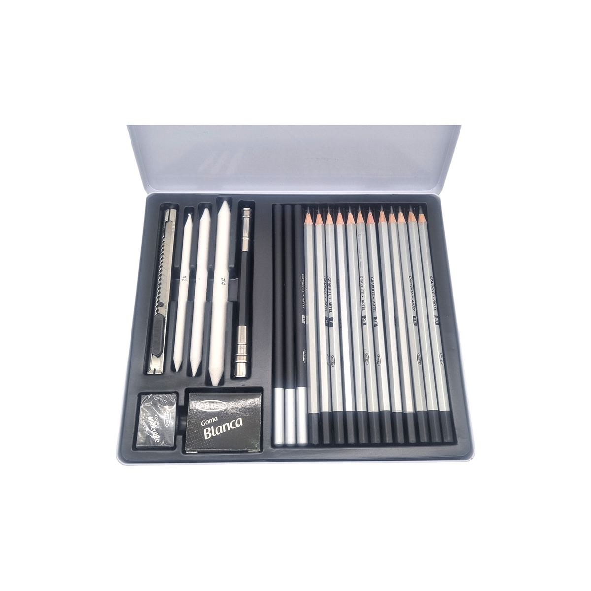 ESHOPANGIE Set De Dibujo Profesional Con 70 Accesorios Caja De Metal