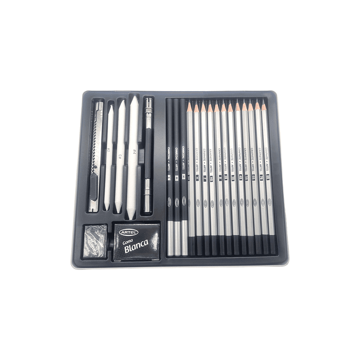 Set de dibujo artistico para Croquis y esbozo Caja metalica 1