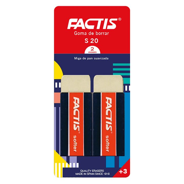 Pack 2 gomas de borrar Factis S20  1