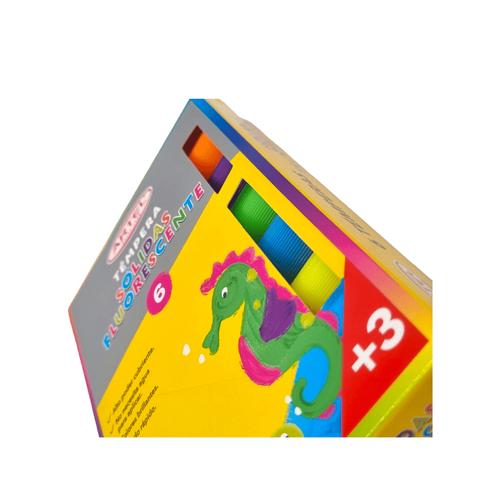 Tempera Solida Fluorescente 6 colores Artel 3