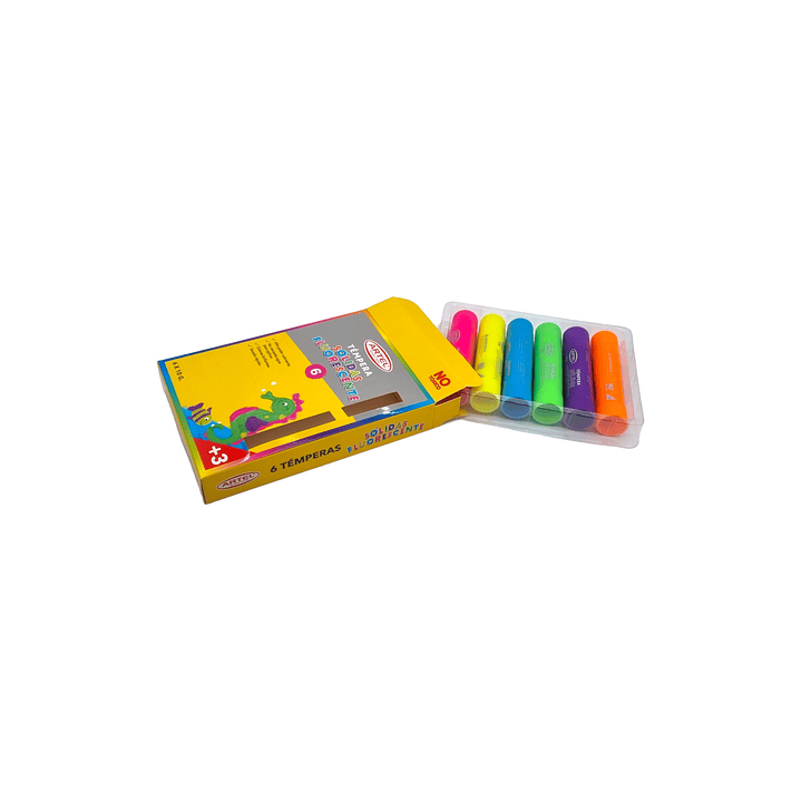Tempera Solida Fluorescente 6 colores Artel 4