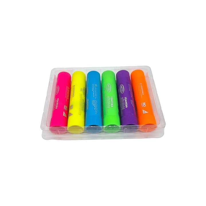 Tempera Solida Fluorescente 6 colores Artel 5