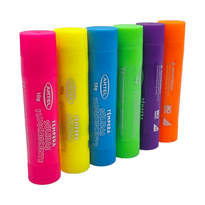 Tempera Solida Fluorescente 6 colores Artel