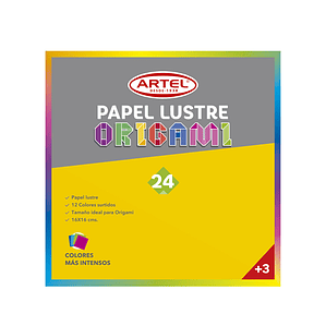 Papel Lustre Origami 16x16 Artel 24Hjs.