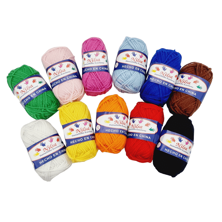 Ovillo de lana escolar 25g Nilsa  1