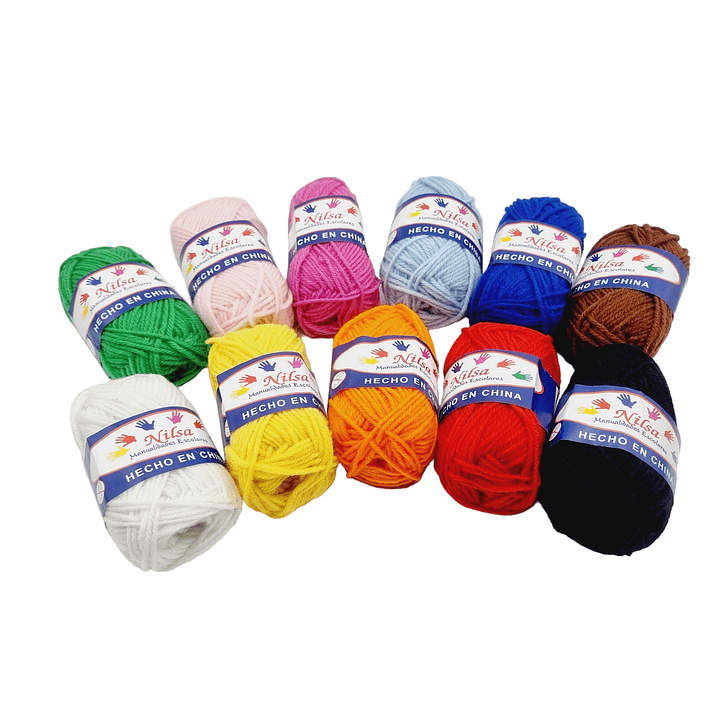 Ovillo de lana escolar 25g Nilsa  2