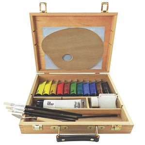 Set De Maleta Con Pinturas Acrilicas