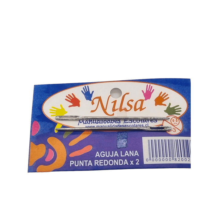 pack 2 Aguja de lana metalica punta redonda Nilsa 1