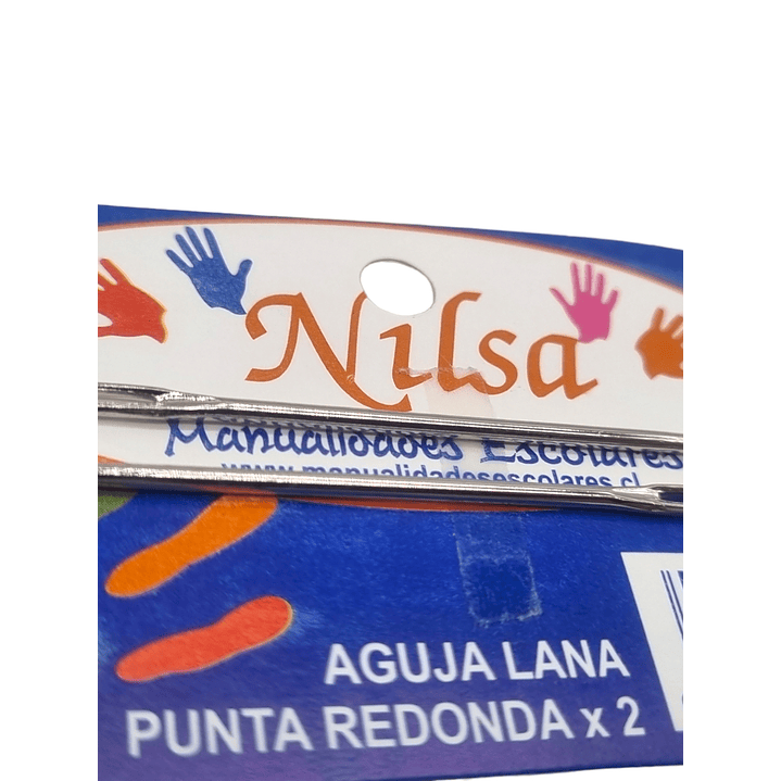 pack 2 Aguja de lana metalica punta redonda Nilsa 2