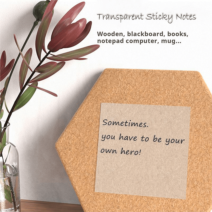 Notas adhesivas Transparentes Blanca 70x95mm  10