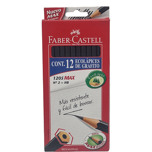 Pack 12 Lápices Grafito HB Faber-Castell Exagonal