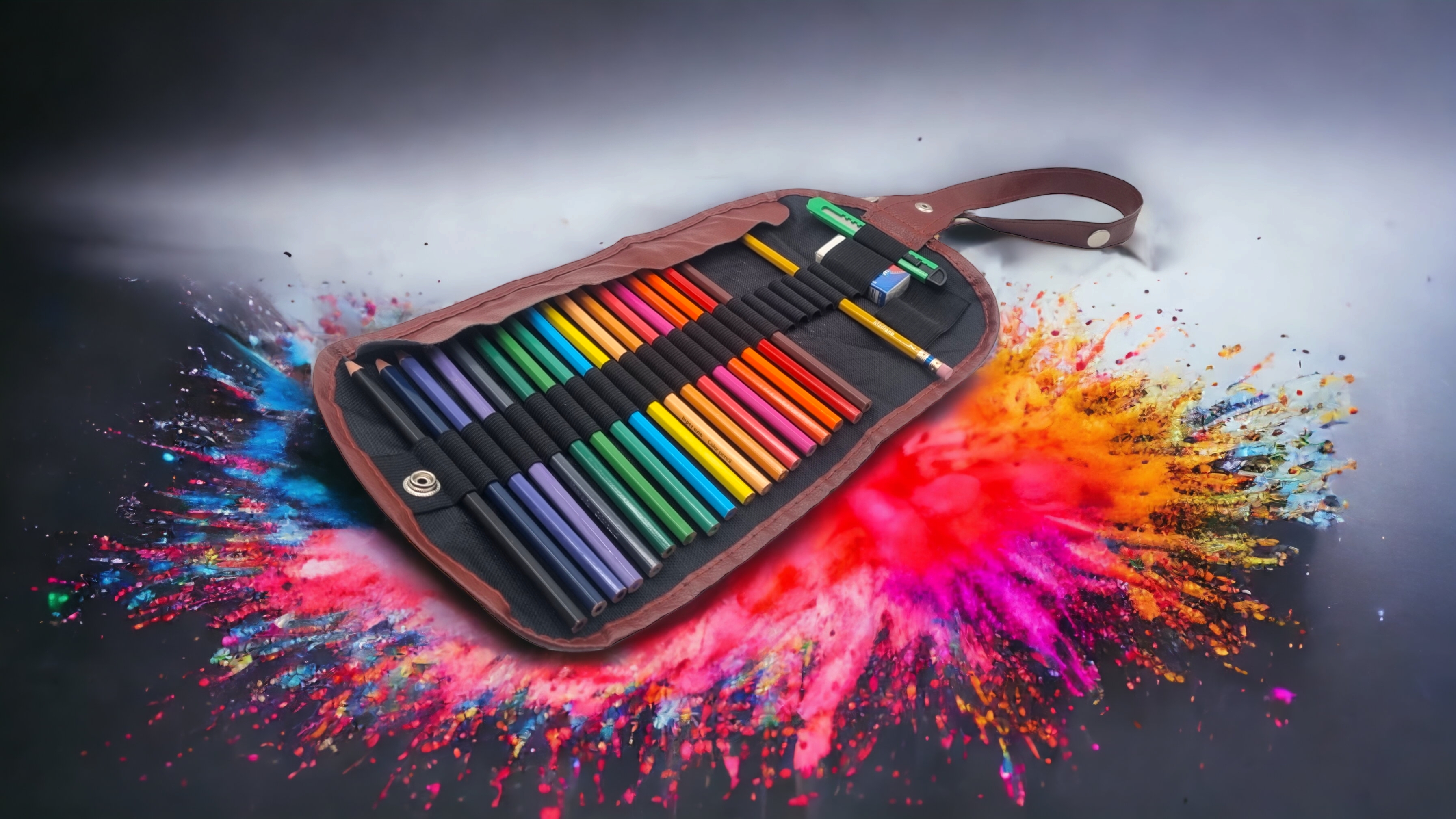 pack de dibujo + estuche enrollable