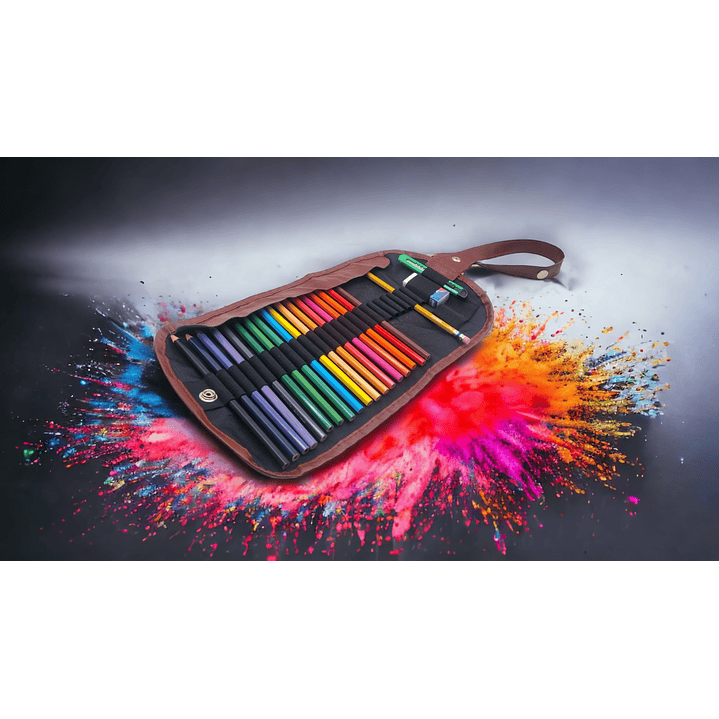 pack de dibujo + estuche enrollable 1