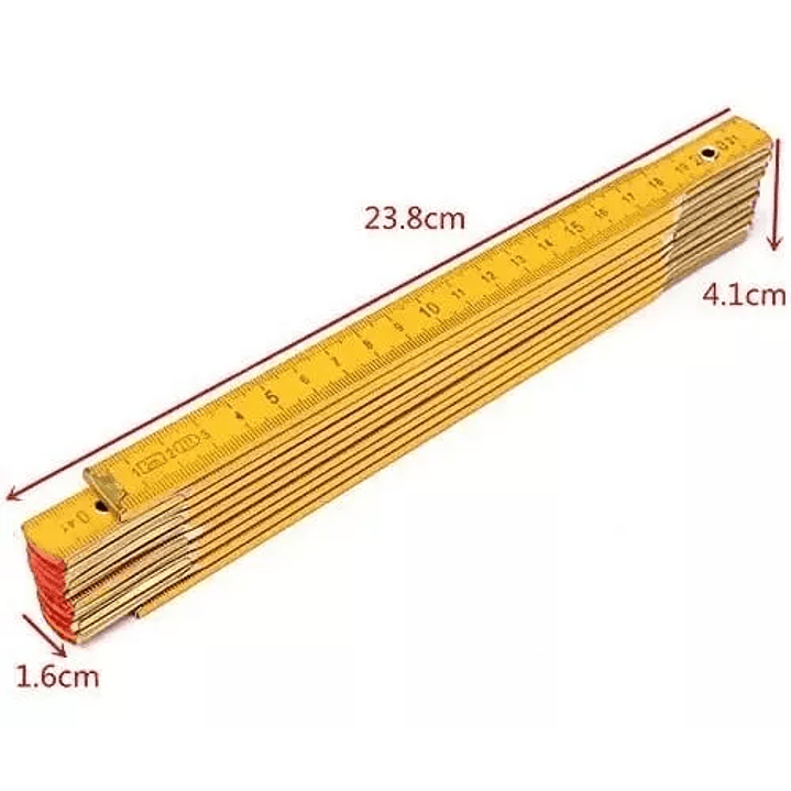 Regla Plegable De Madera 2mts. 2