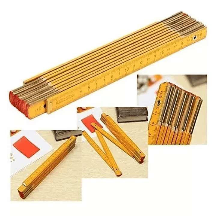 Regla Plegable De Madera 2mts. 3