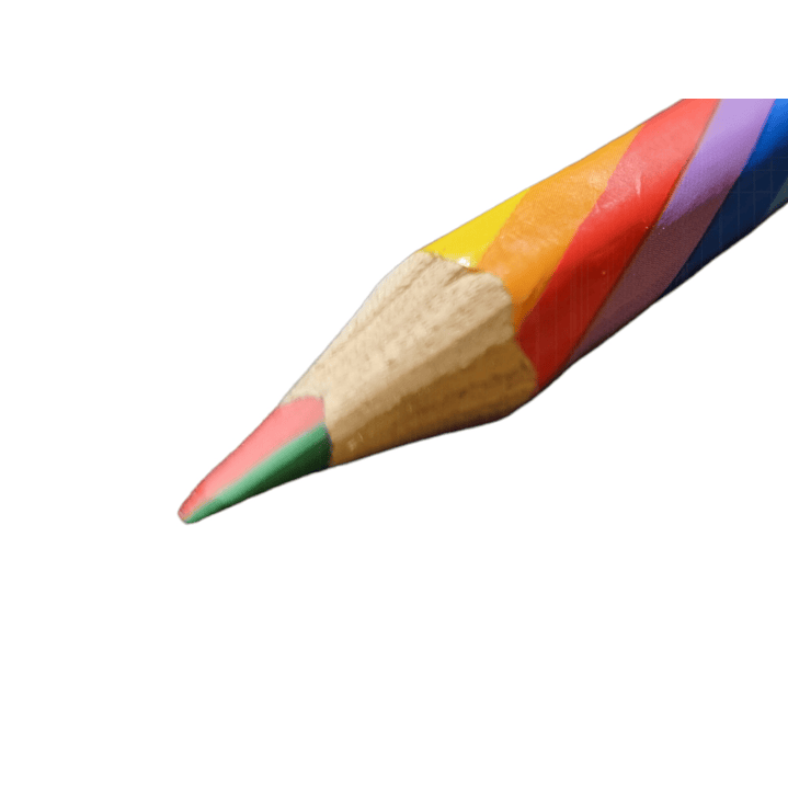 Lapiz multicolor de Madera Punta Multicolor + Sacapuntas 2