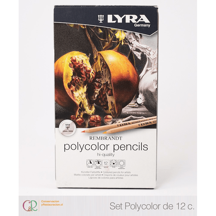 Set Polycolor pencils Lyra Rembrandt 12pcs 1