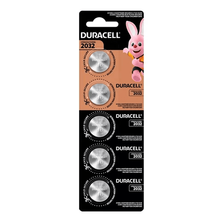  Pack Tira 5 Pilas Tipo Boton Duracell Dl/cr 2032 1