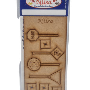 Pack 4 señales de transito para  maqueta corte laser /Nilsa