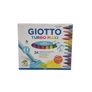 Marcadores Giotto turbo Maxi 24 colores - Lavables.