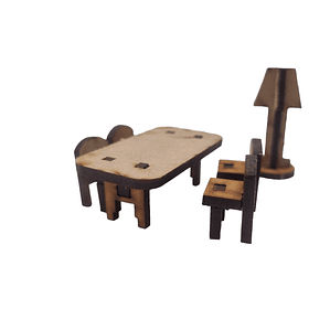 Comedor Armable para maqueta Corte laser Nilsa