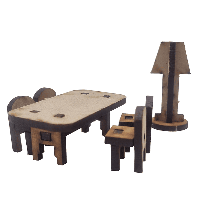 Comedor Armable para maqueta Corte laser Nilsa 4