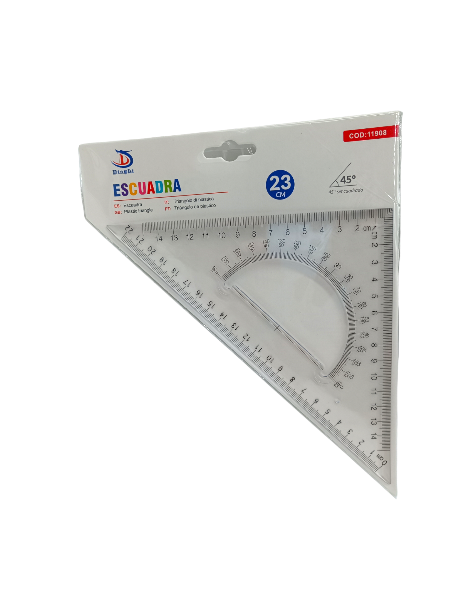 Escuadra 45° / 22cm
