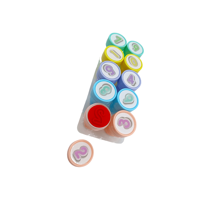 Pack 10 Timbres de tinta Numeros 2