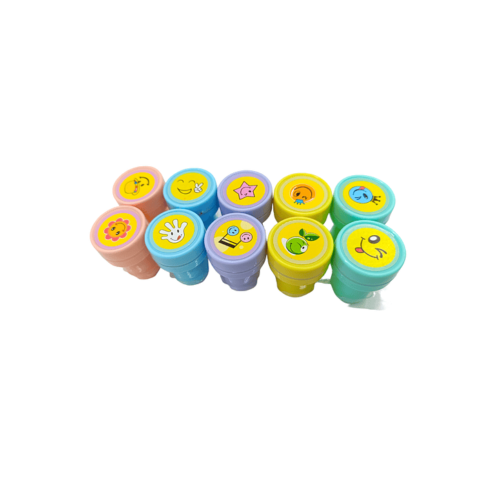 Pack 10 Timbres de tinta Emoticones 1