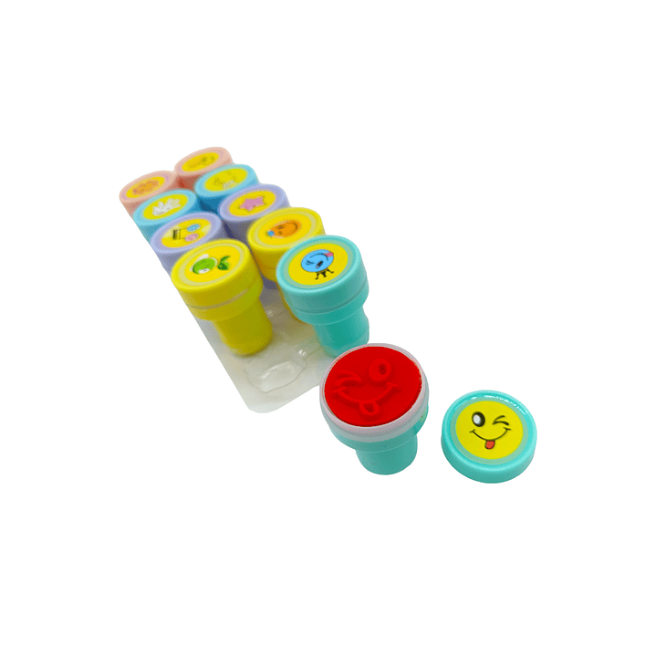 Pack 10 Timbres de tinta Emoticones 2