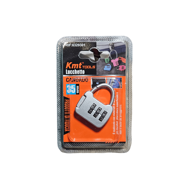 Candado Para Mochila - Bolso 35mm Con clave. / 6329301 6