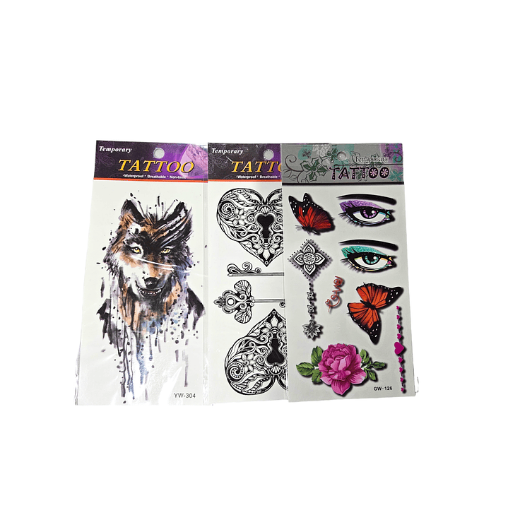 Tatuaje temporal varios diseños 2