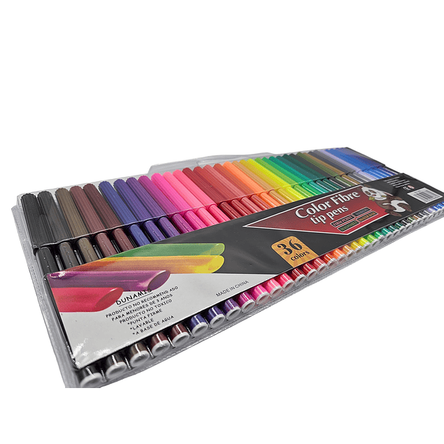Plumón escolar - lápiz scripto dunamis 36 colores
