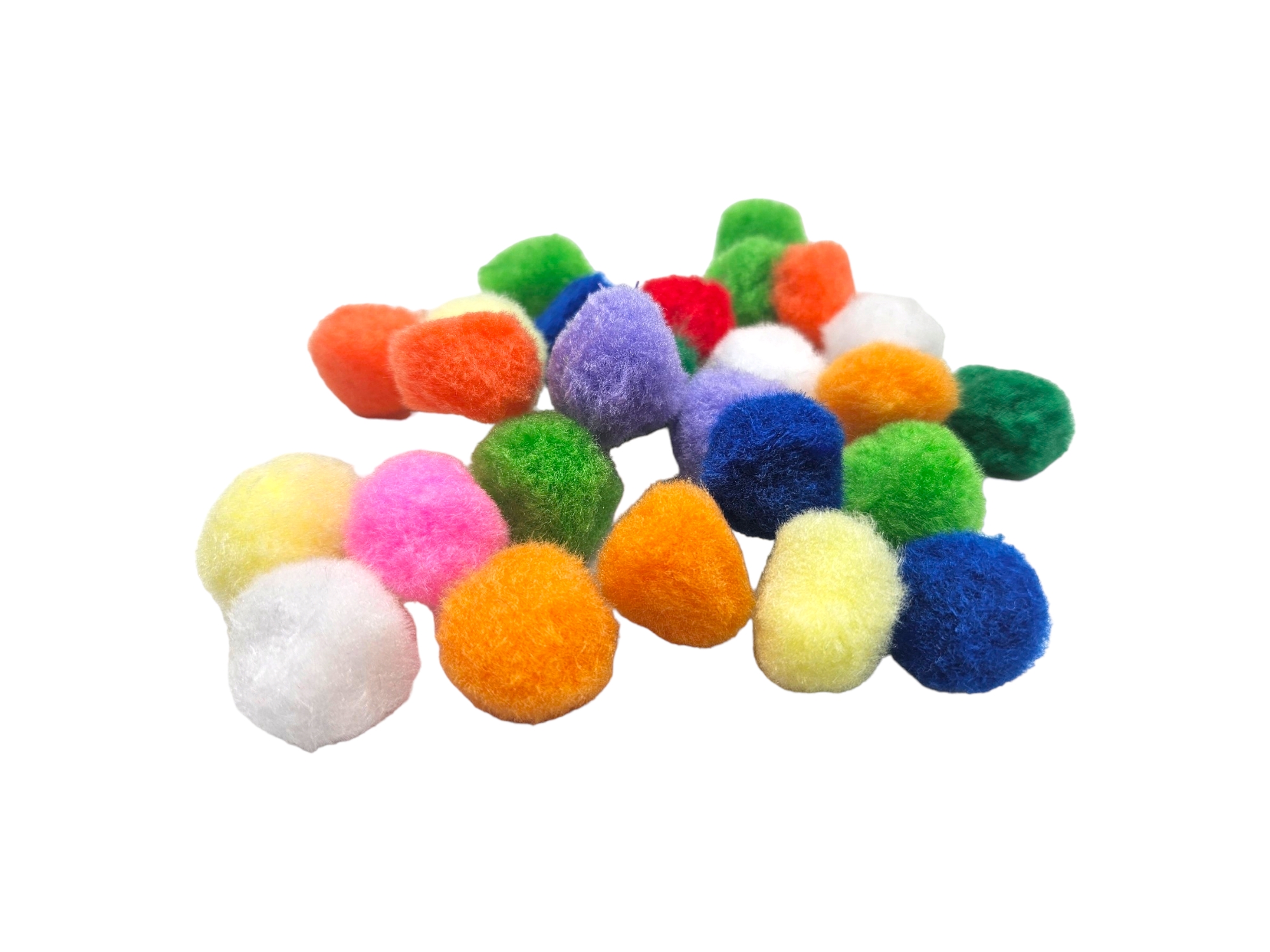 Pompon multicolores 25mm