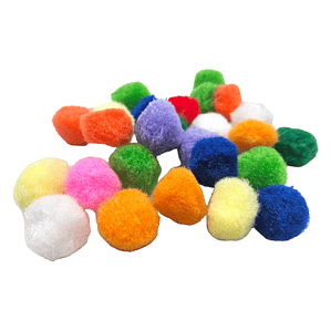 Pompon multicolores 25mm 